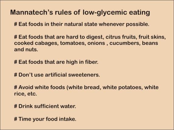 Glycemic Rules of Low-Glycemic Eating.